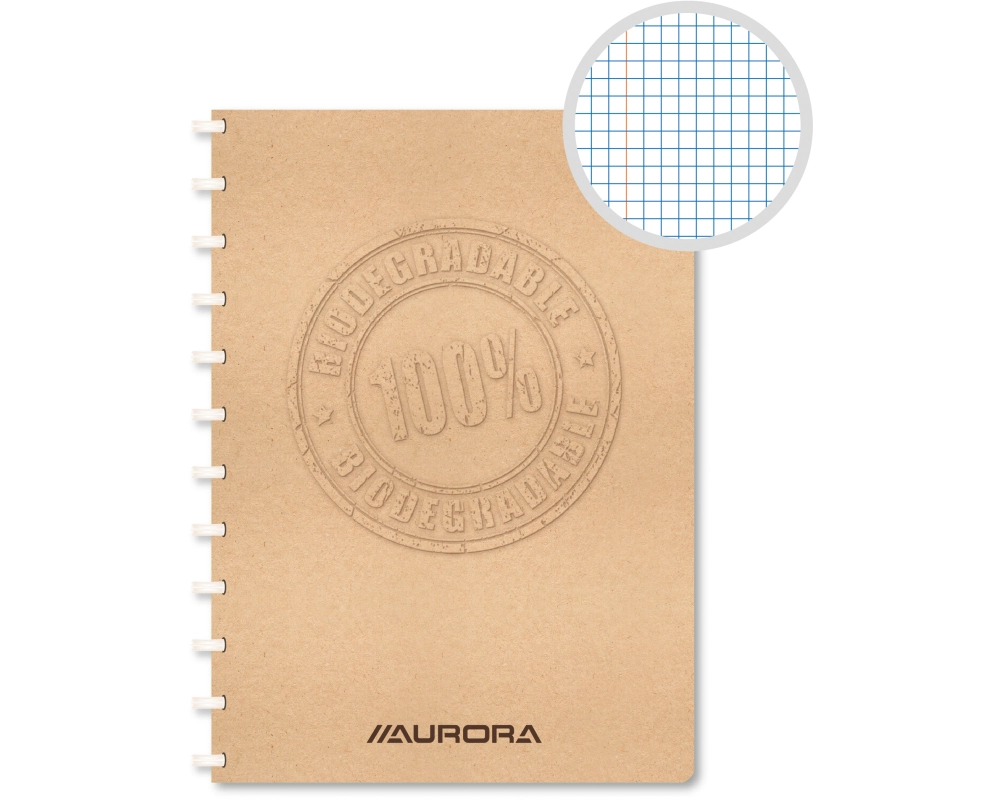 ADOC Spiralbuch BIO A4 6055.150 braun, kariert 72 Blatt