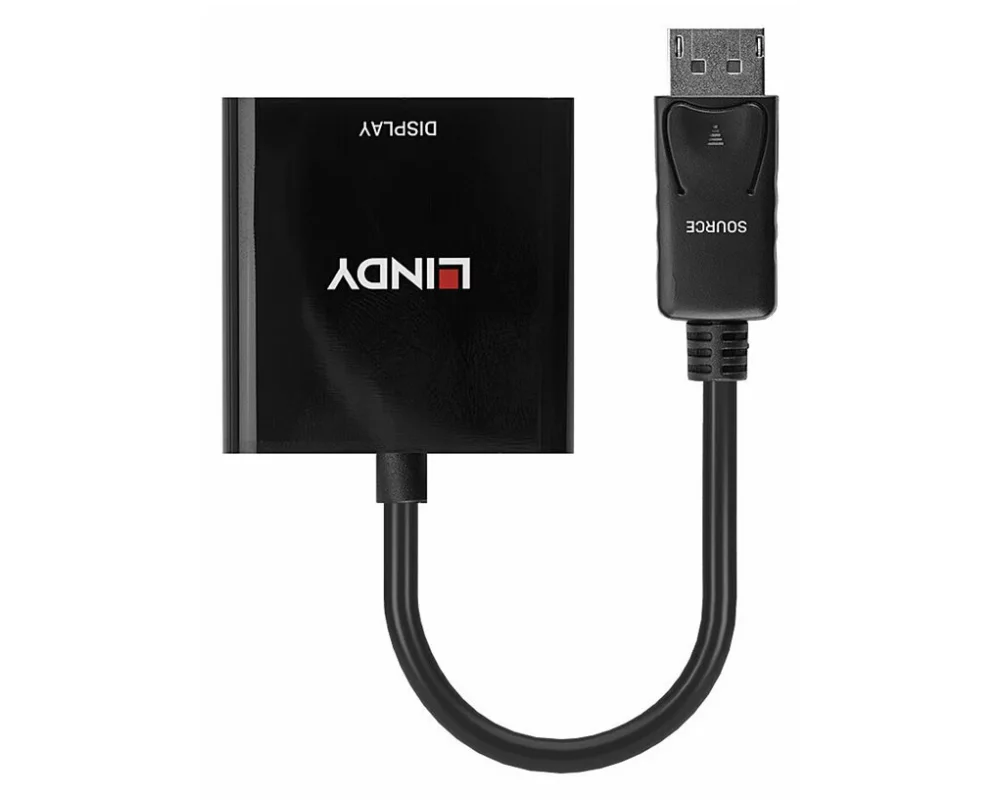 LINDY Video Adapter, DP 1.2, DP-DVI M-M, Active, Compatible with AMD Eyefinity, Intel Collage and NVidia Surround