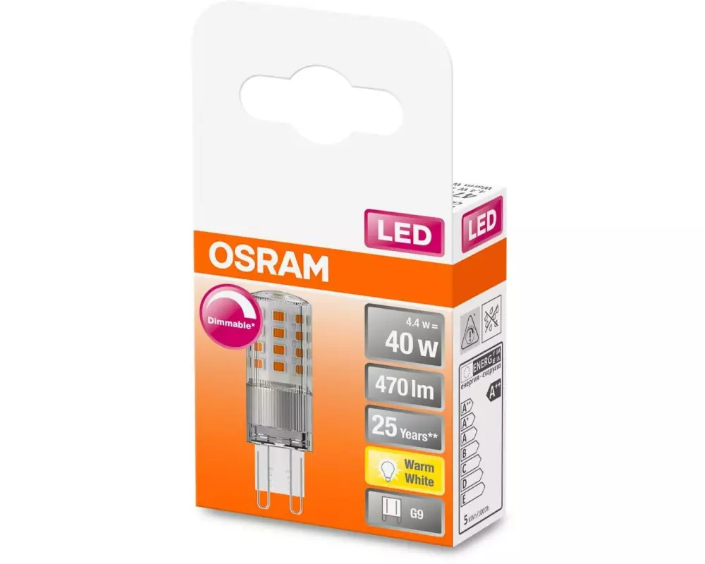 OSRAM Lampe Superstar Pin 40, 4.4W, G9 Warmweiss (WW)