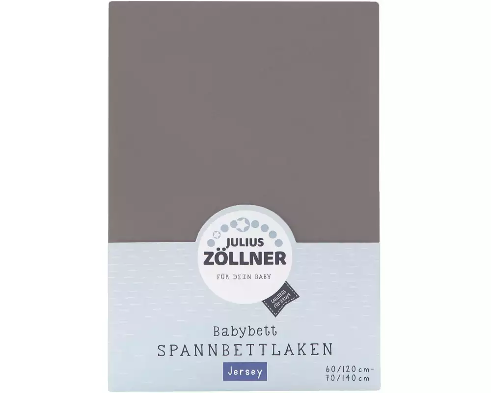 Julius Zöllner Fix-Leintuch Jersey Anthracite 70 x 140 cm