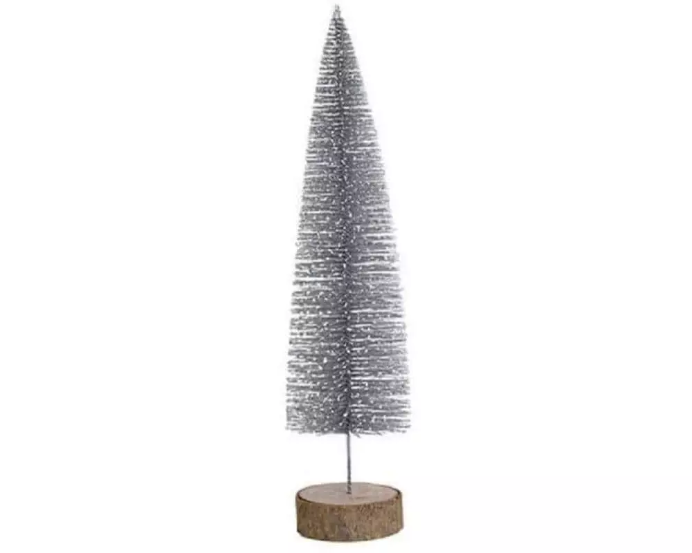 G. Wurm Weihnachtsbaum Silber, 10 x 34 x 10 cm