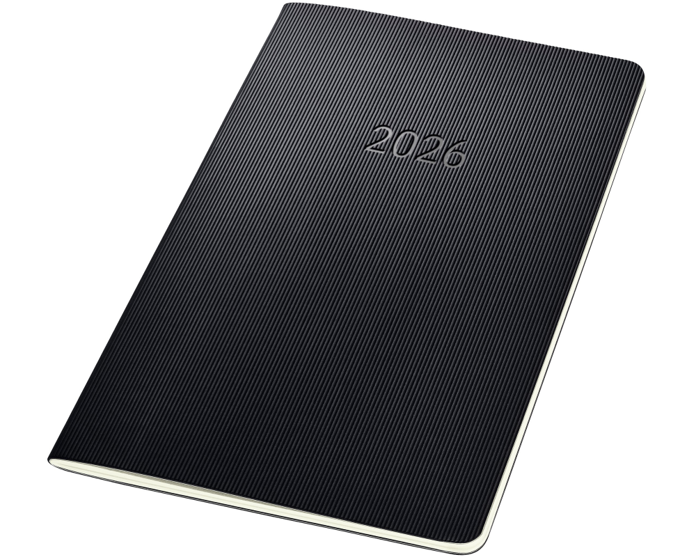 CONCEPTUM Monatskalender 2026 C2684 1M/2S schwarz 21x13.5cm