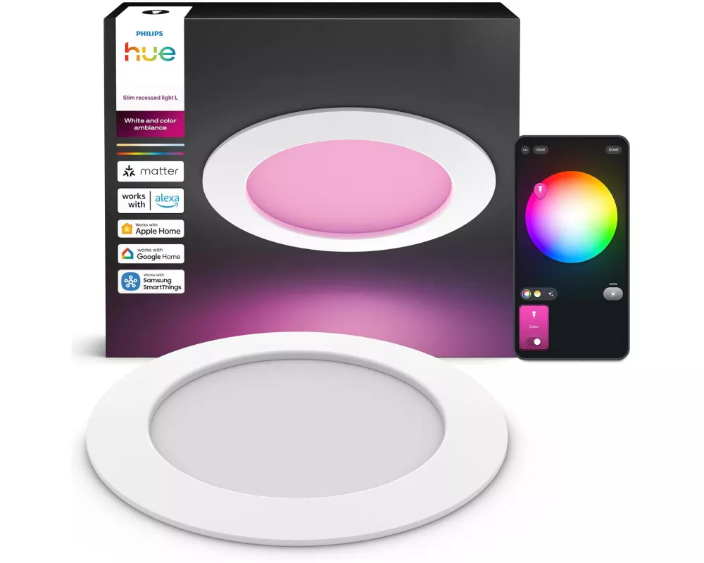 Philips Hue Deckenleuchte WCA Slim Recessed Light L Weiss