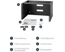 6U 12IN WALL MOUNTING BRACKET
