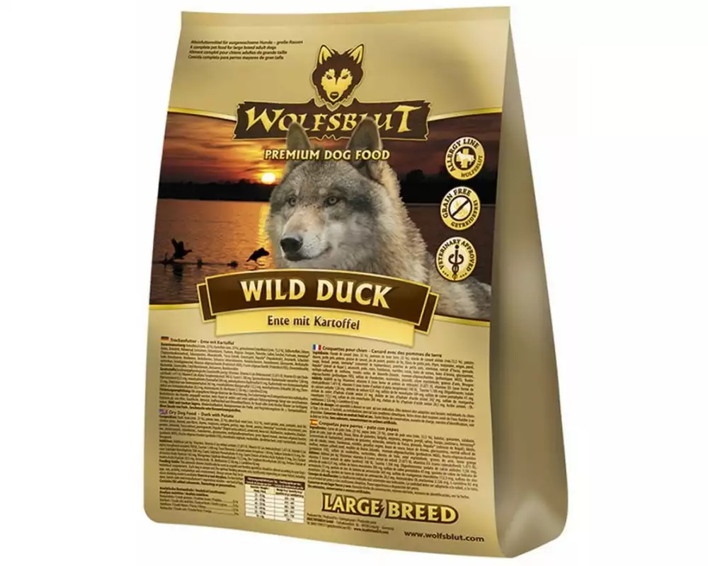Wolfsblut Trockenfutter Dog Wild Duck Large Breed, 12.5 kg