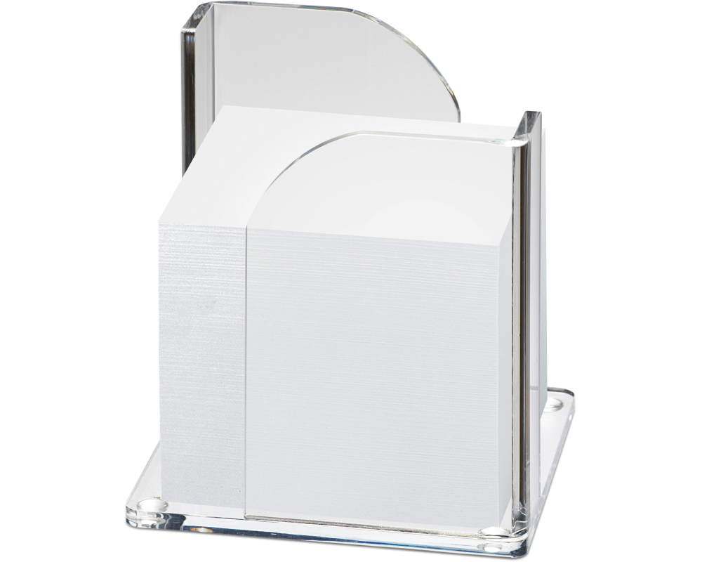 MAUL Zettelbox Acryl 102x109x102mm 19540 05 glasklar, ohne Zettel