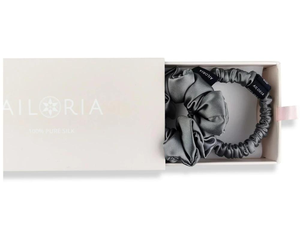 Ailoria DOUX Set Scrunchies S und M aus Seide