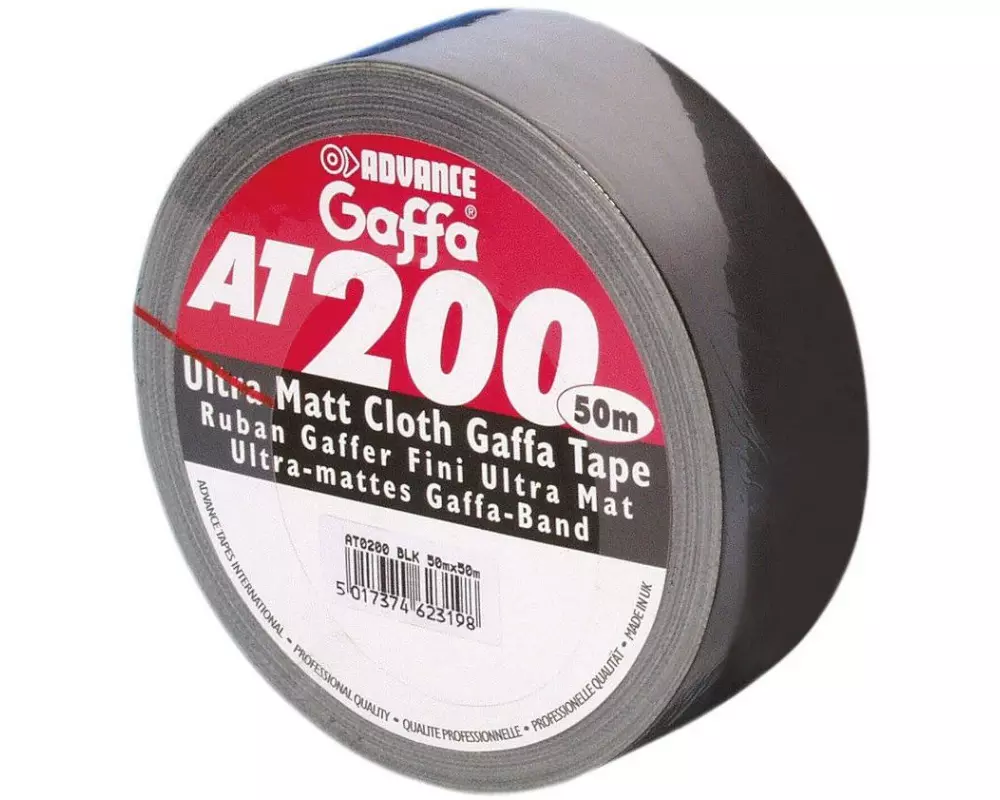 Advance Gaffa Tape AT200 50 mm x 50 m, Schwarz