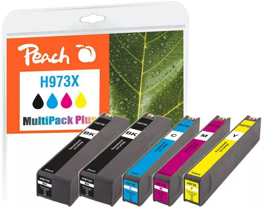 Peach Tinte HP No. 973X Multi-Pack-Plus C, M, Y, 2x BK