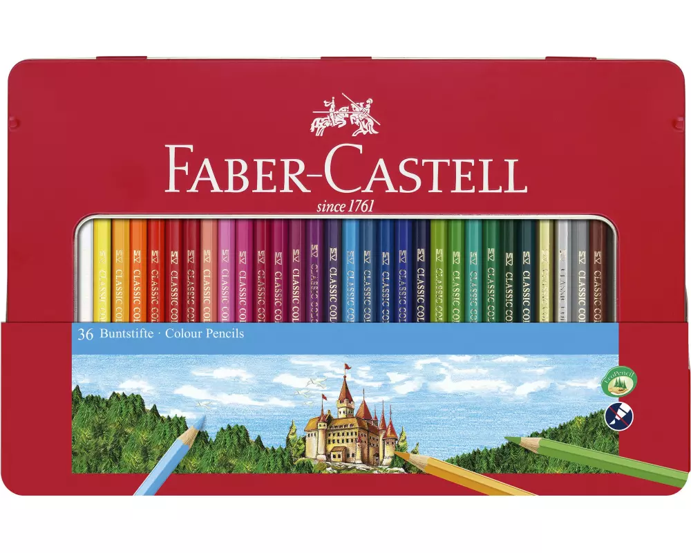 Faber-Castell Farbstifte Hexagonal 36er Metalletui