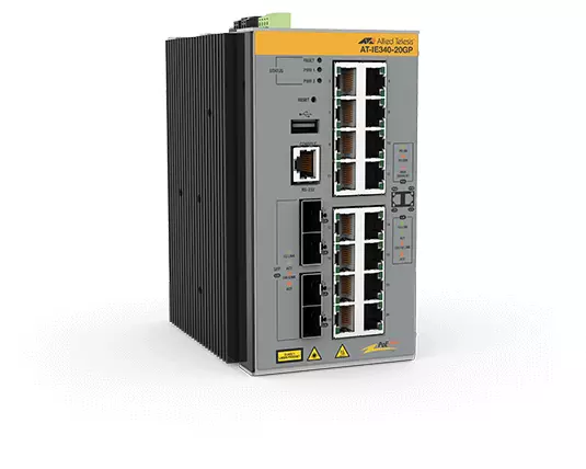 Allied Telesis AT-IE340-20GP-80 Managed L3 Gigabit Ethernet (10/100/1000) Energie Über Ethernet (PoE) Unterstützung Grau