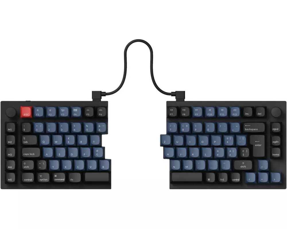 Keychron Gaming-Tastatur Q11 Black QMK Red Switch