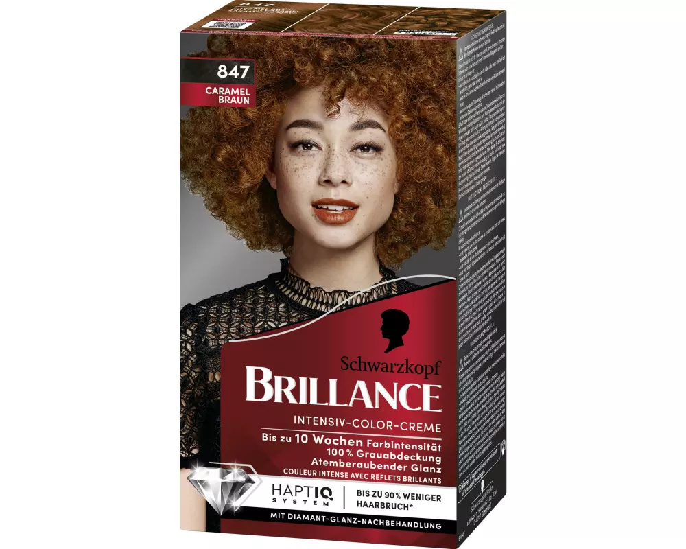 Schwarzkopf BRILLANCE Haarcoloration 847 Caramel Braun