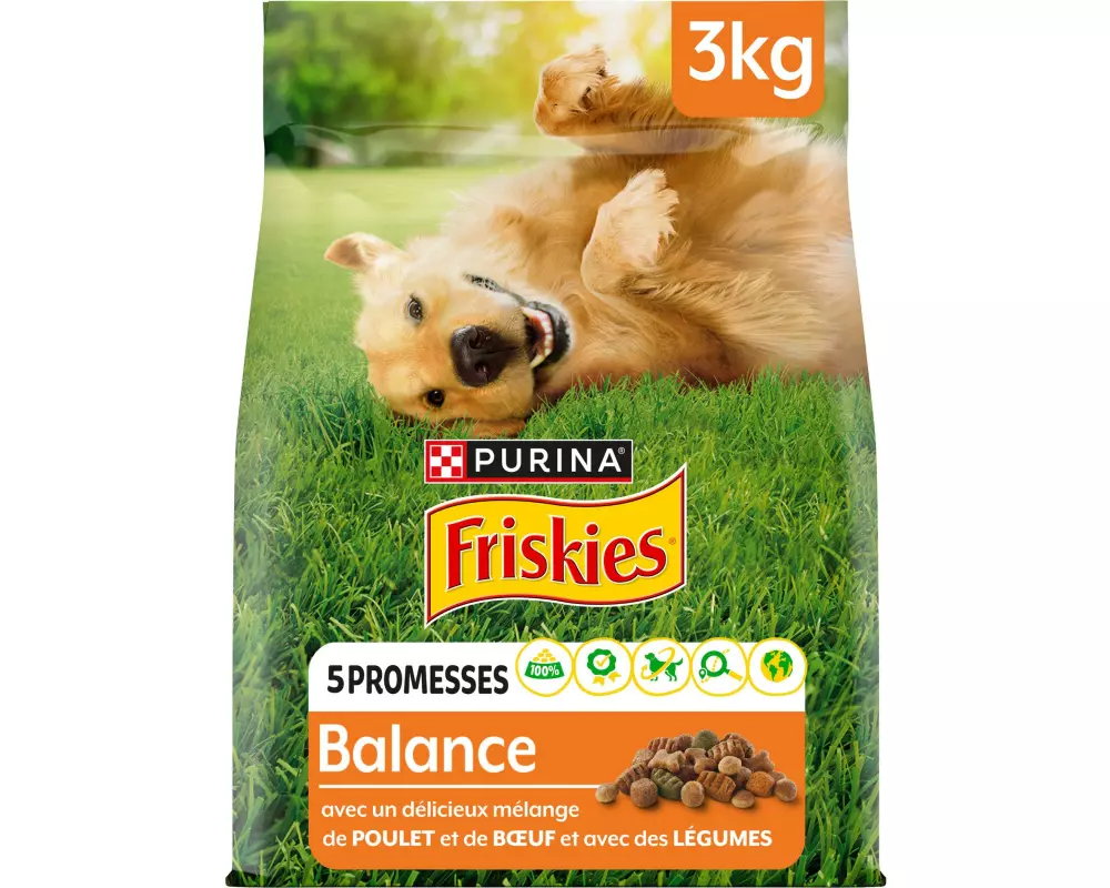 Purina Friskies Trockenfutter Balance Huhn, Rind mit Gemüse 3 kg