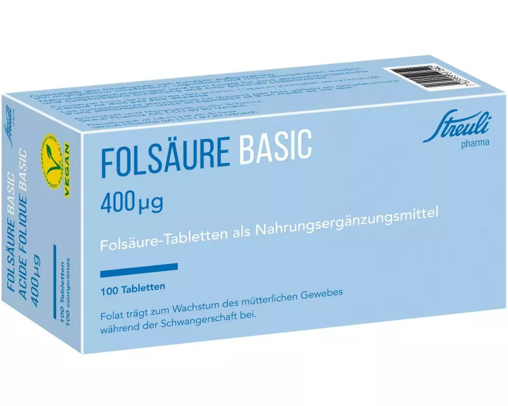 Folsäure Streuli Folsäure Streuli 400 mcg 100 Tabletten