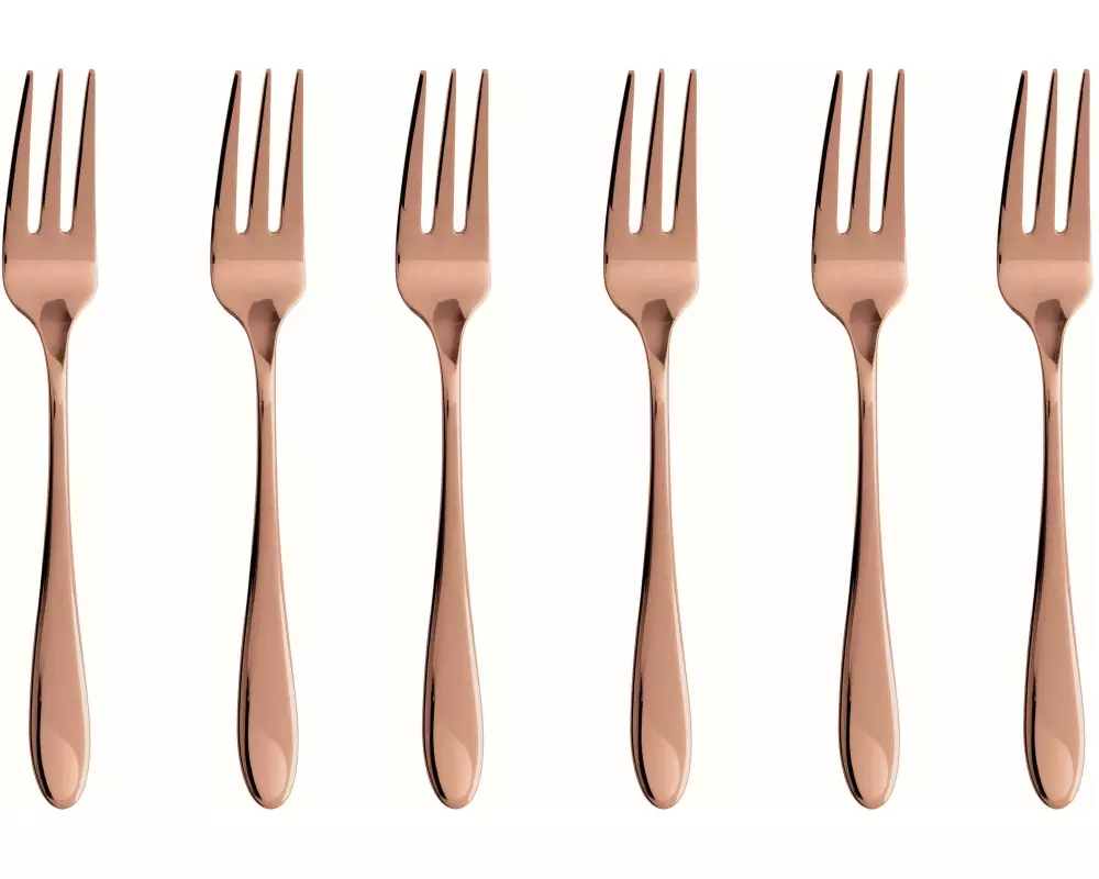 Sambonet Kuchengabel Velvet 6 Stück, Kupfer