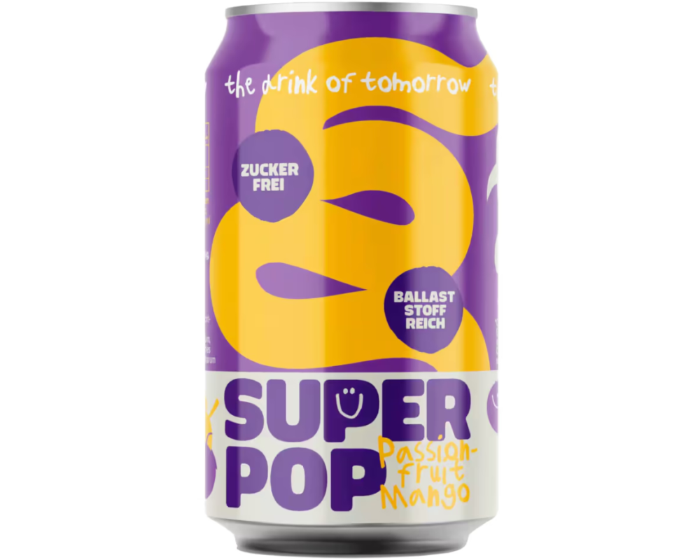 SUPER POP Passionfruit-Mango UB96903 33cl, 24 Stk.