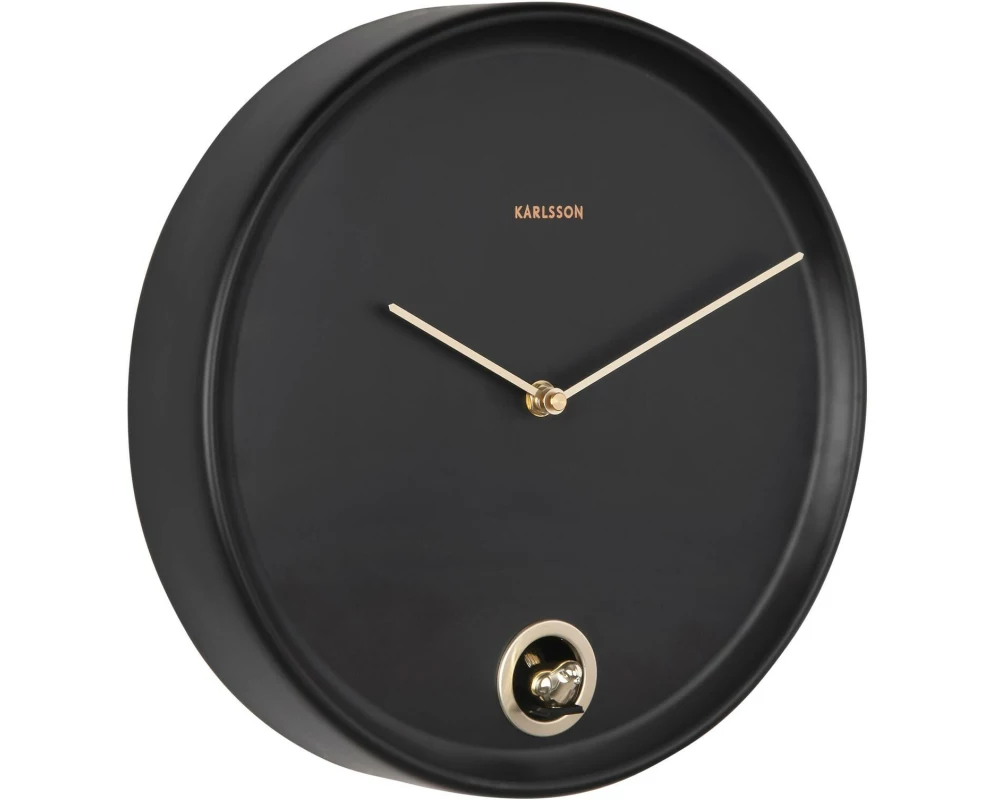 KARLSSON Wanduhr Esencia Cuckoo 30 cm, Schwarz