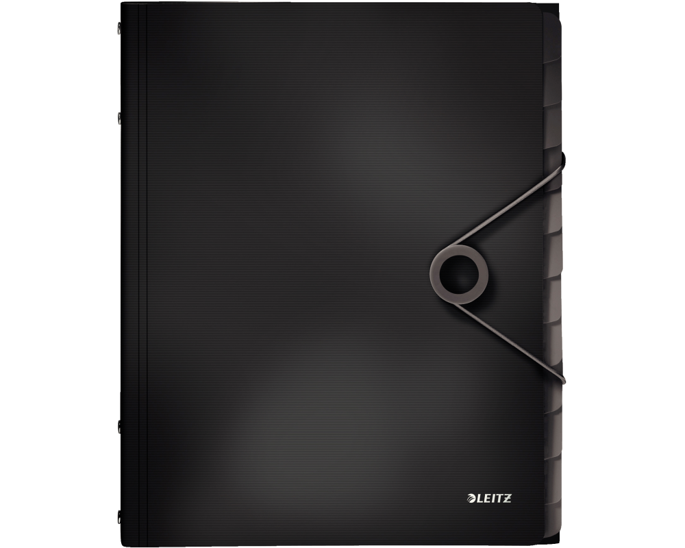 LEITZ Ordnungsmappe Solid PP A4 45701095 schwarz 12 Fächer