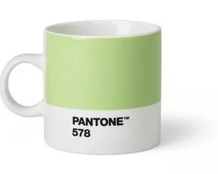 Pantone by Copenhagen Design Espresso-Tassen 120 ml, 1 Stück, Weiss/Hellgrün