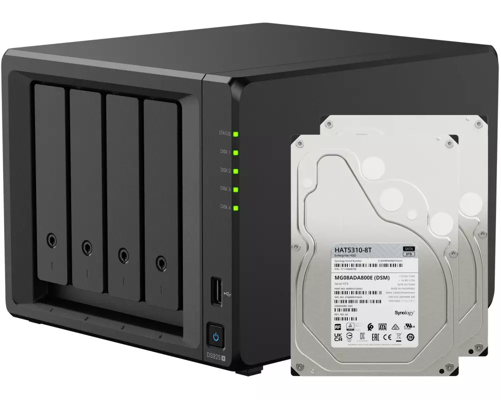 Synology NAS Diskstation DS925+ 4-bay Synology Enterprise HDD 16 TB