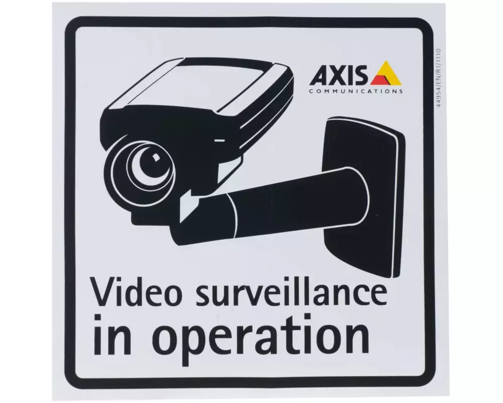 Axis Warnaufkleber Überwachung 10 Stück