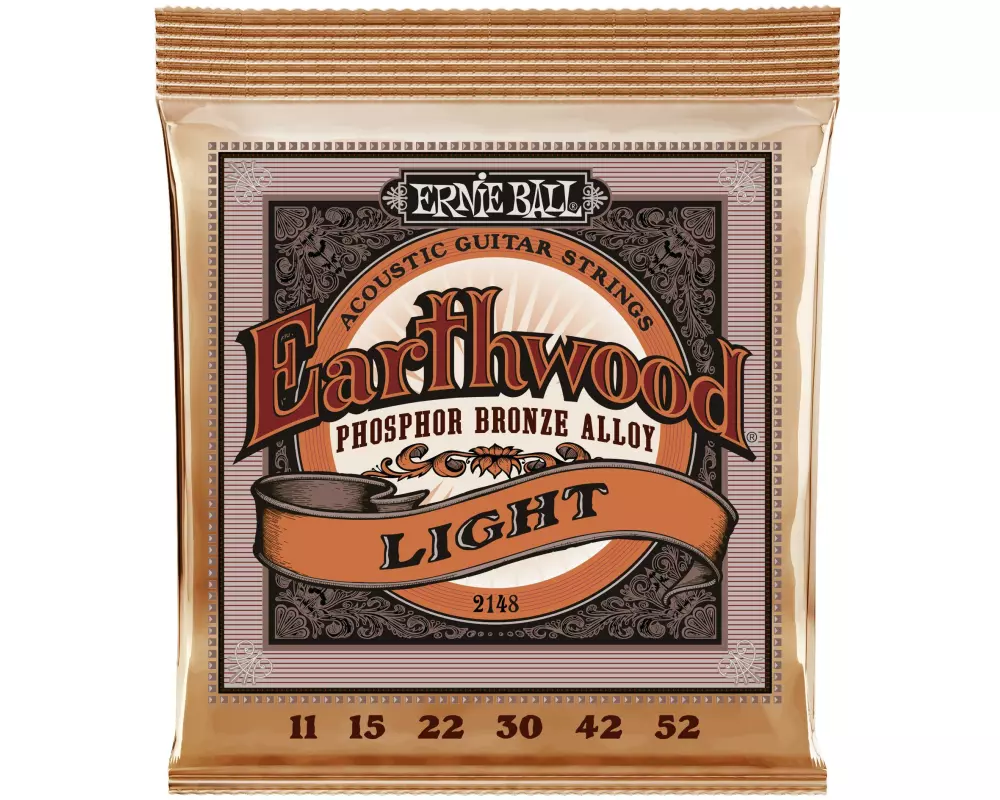 Ernie Ball Gitarrensaiten 2148 Earthwood PB – Light 11-52