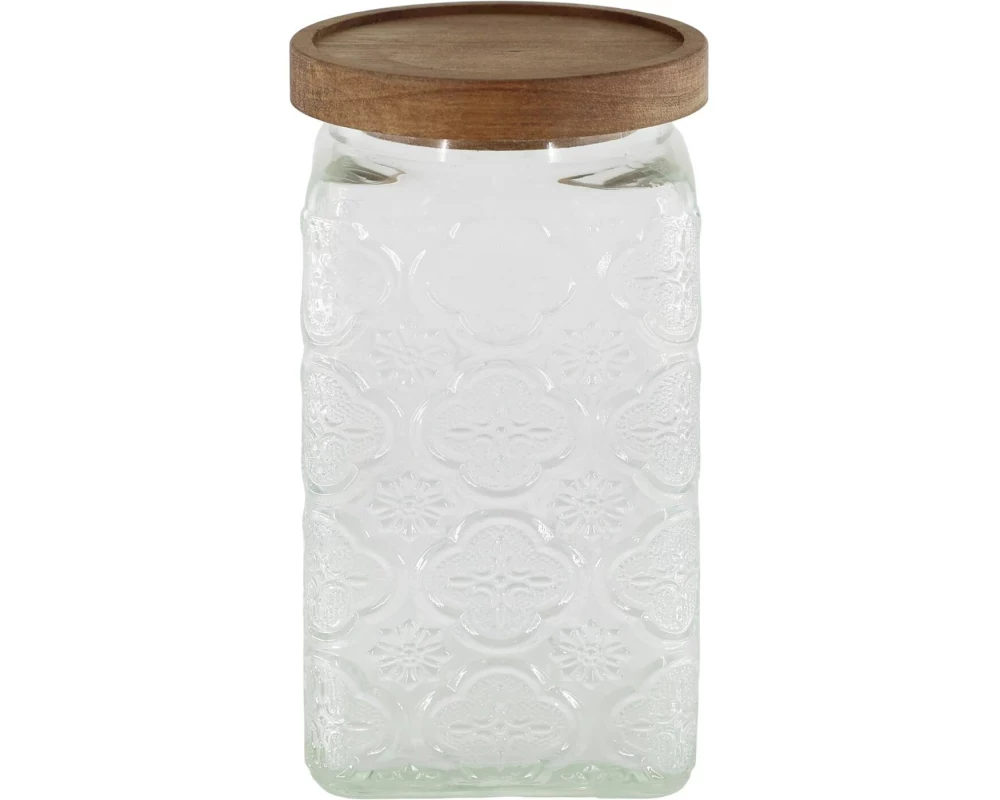 Chic Antique Einmachglas mit Blumenmuster 1000 ml, 1 Stück