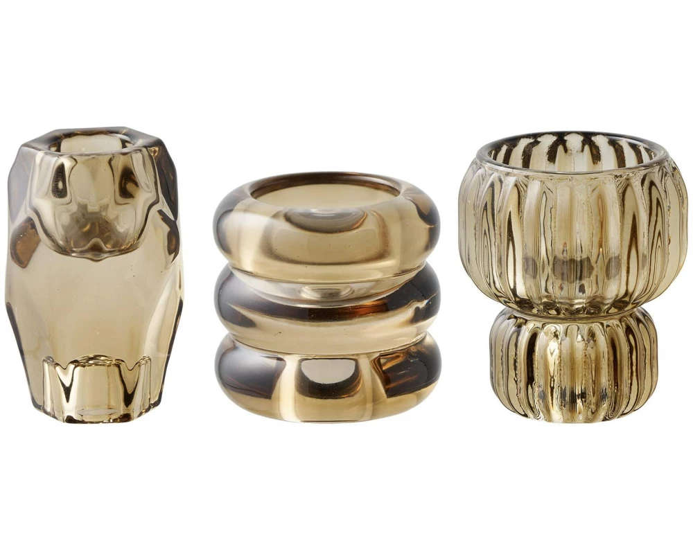 House Nordic Kerzenhalter 3 Stück, Gold