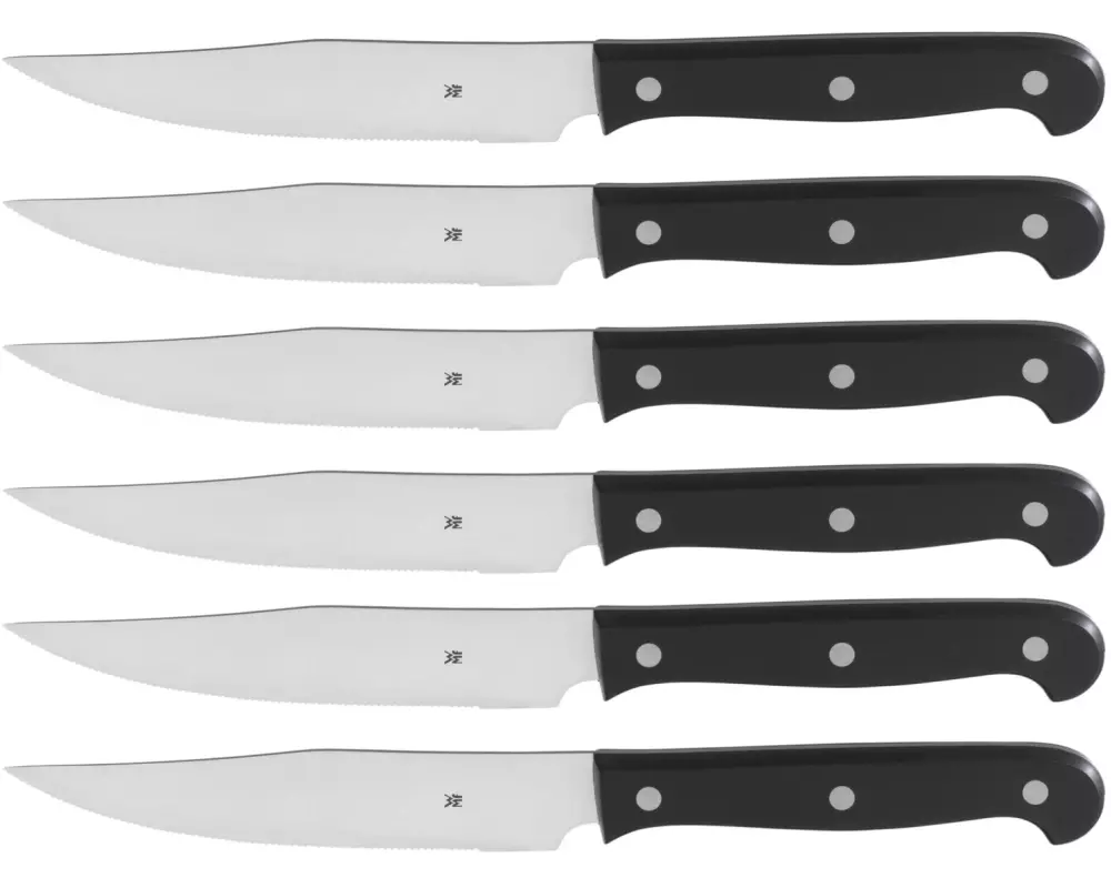 WMF Steakbesteck-Set Kansas 6-teilig, Schwarz/Silber