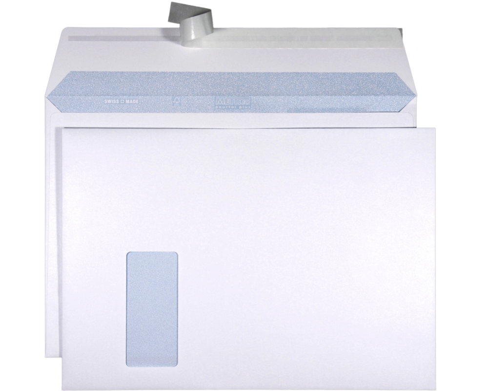 METTLER Couvert Fenster links C4 9065-LASER 120g, ultraweiss 250 Stk.