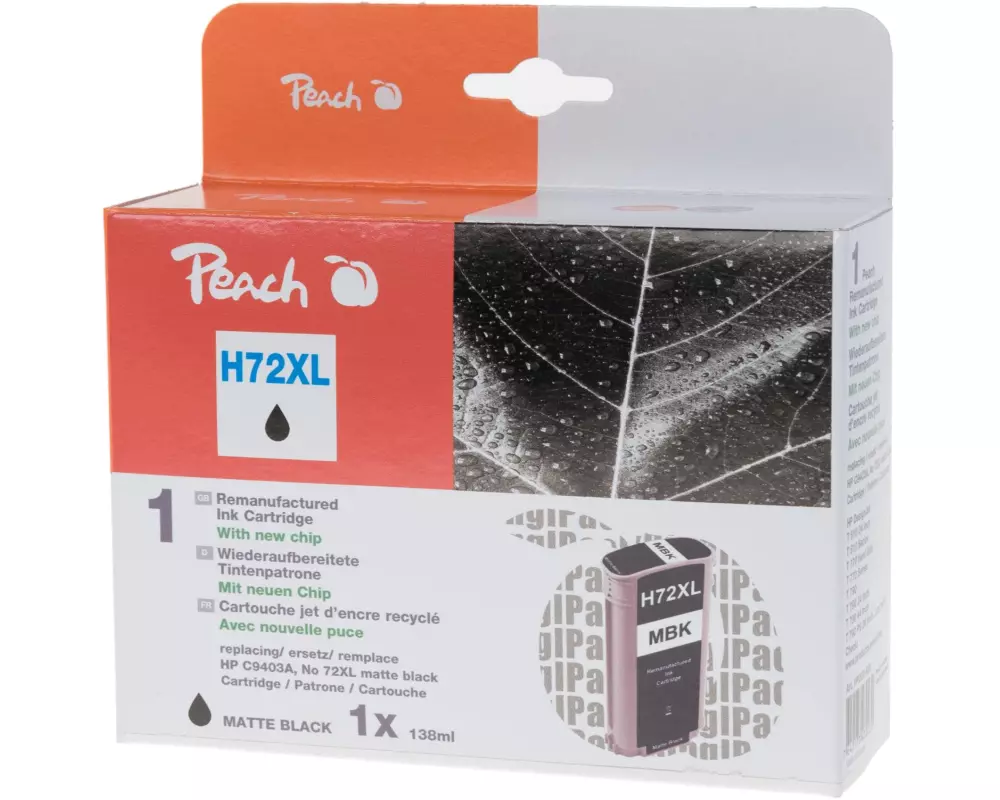 Peach Tinte HP Nr. 72XL (C9403A) Black