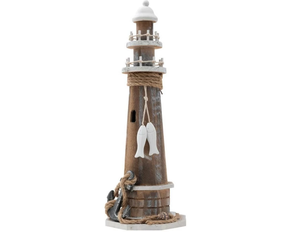 Dekomat AG Aufsteller Leuchtturm mit Deko 38 x 13 x 13 cm