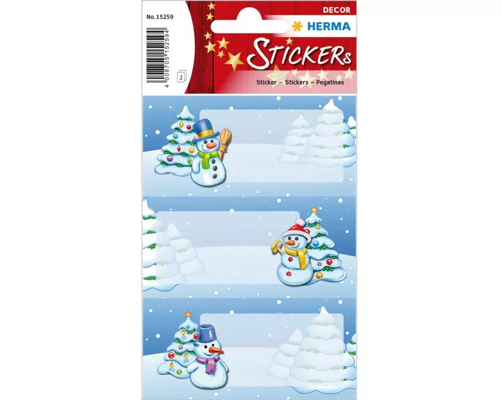 Herma Stickers Weihnachtssticker Winterlandschaft 2 Blatt à 6 Sticker