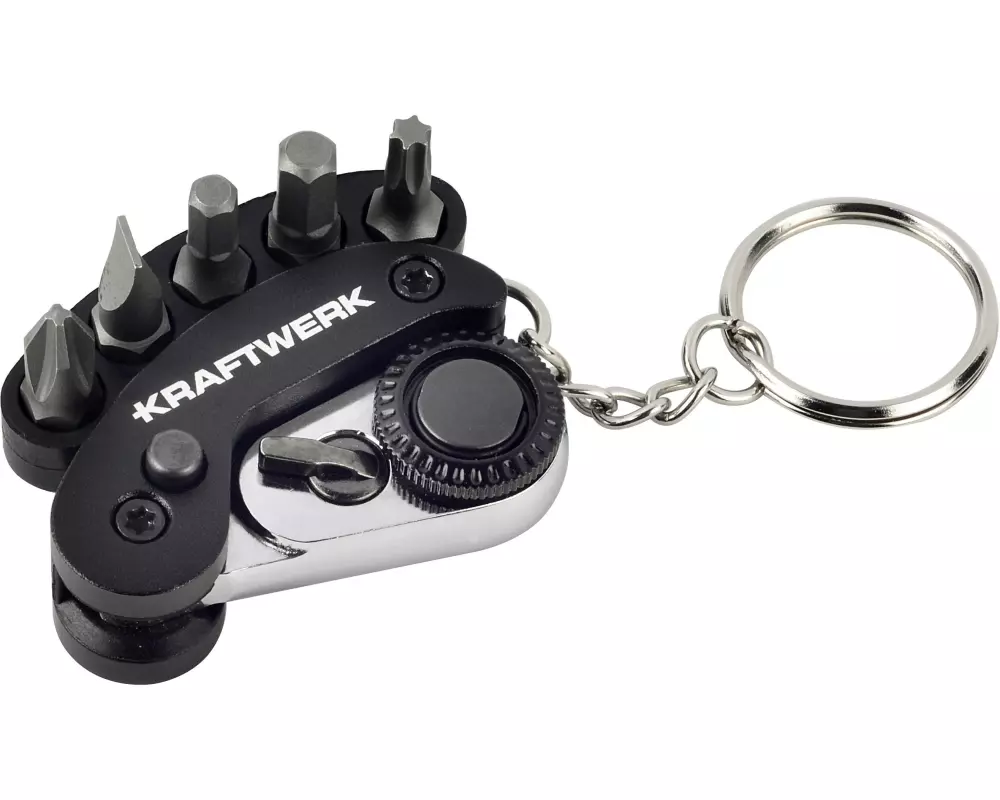 Kraftwerk Mini Ratschen-Schraubendreher 1/4" faltbar S2 Stahl