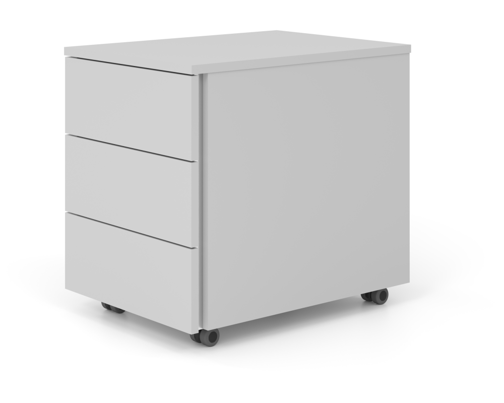 APOLLO Rollcontainer VLC30/5/5/GL grau, 3 Schubladen