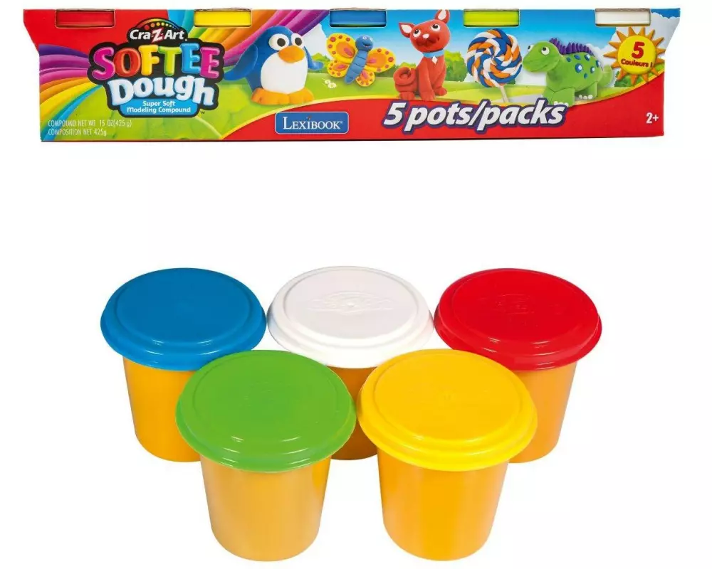 Cra-Z-Art Knetspiel Kunststoff fünf klassische Farben