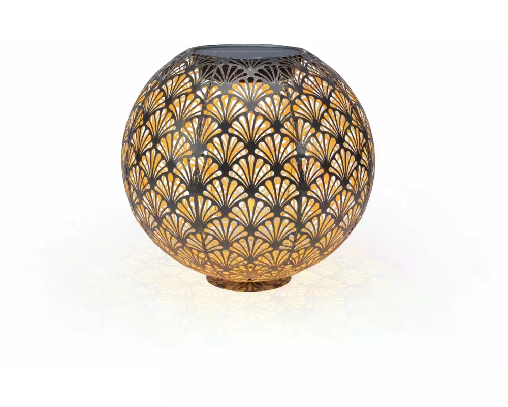 STT Windlicht Solar Antic Ball Santana Ø 30 cm, Anthrazit