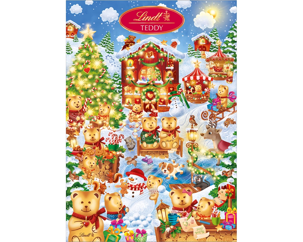 LINDT Adventskalender 676625 Teddy Wimmelbild 265g