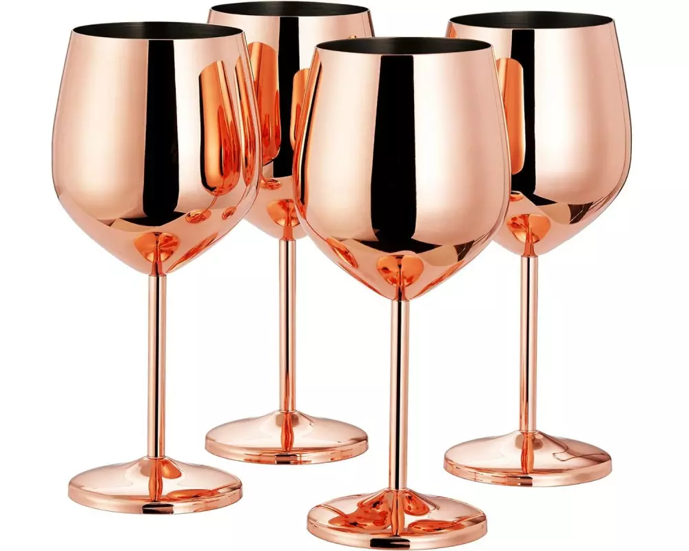 Oak & Steel Weingläser-Set 500 ml, 4 Stück, Rosegold