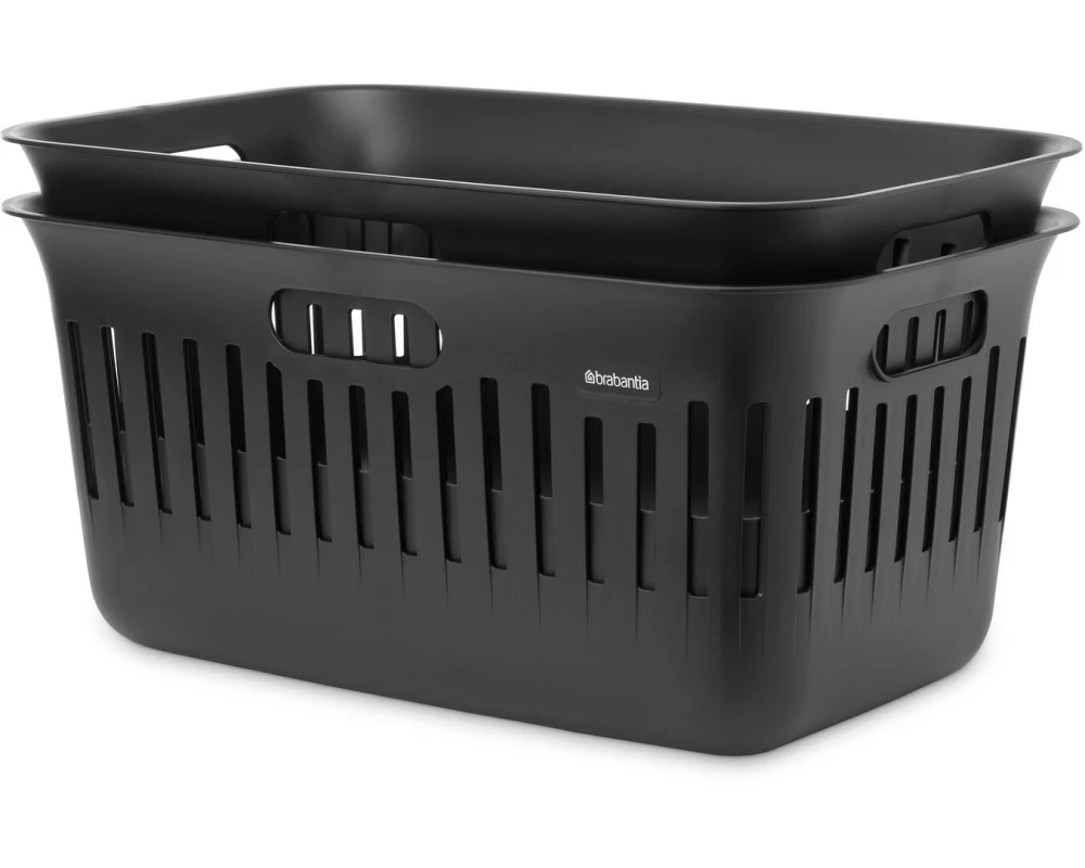 Brabantia Wäschekorb Collect IT 2 x 40 l, Schwarz