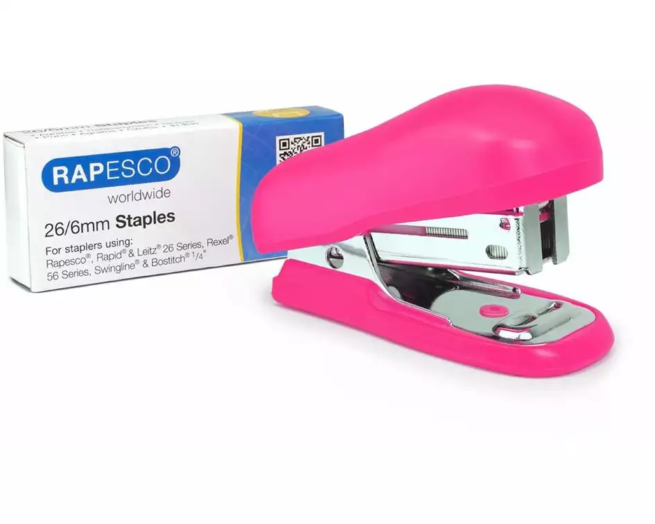 Rapesco Heftgerät Bug Mini 12 Seiten, Rose