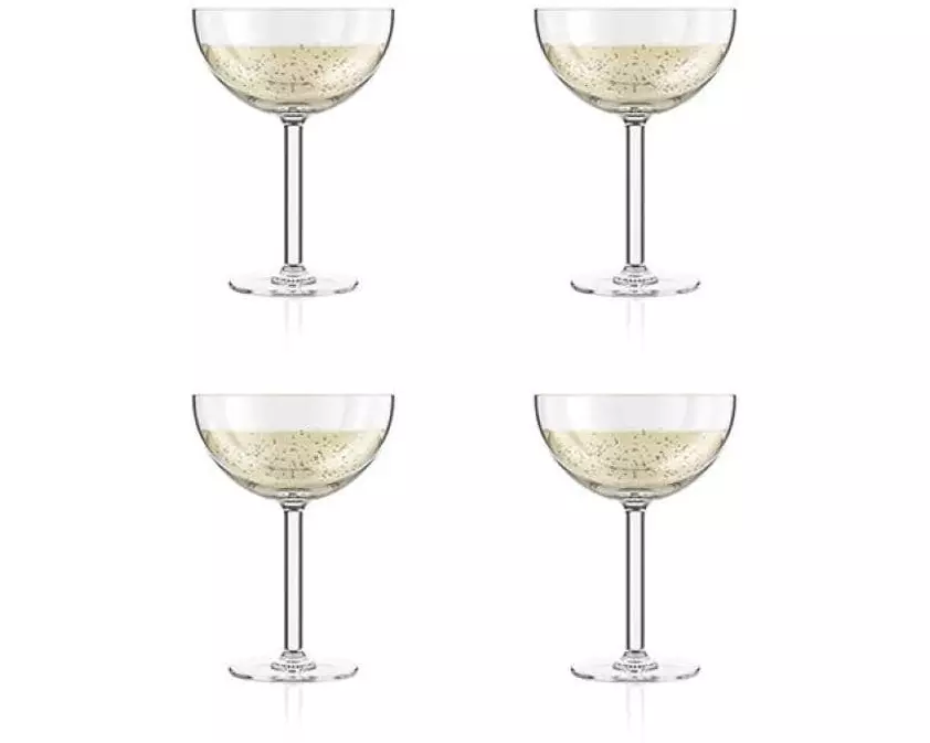 Bodum Champagnerglas Oktett 280 ml, 4 Stück, Transparent