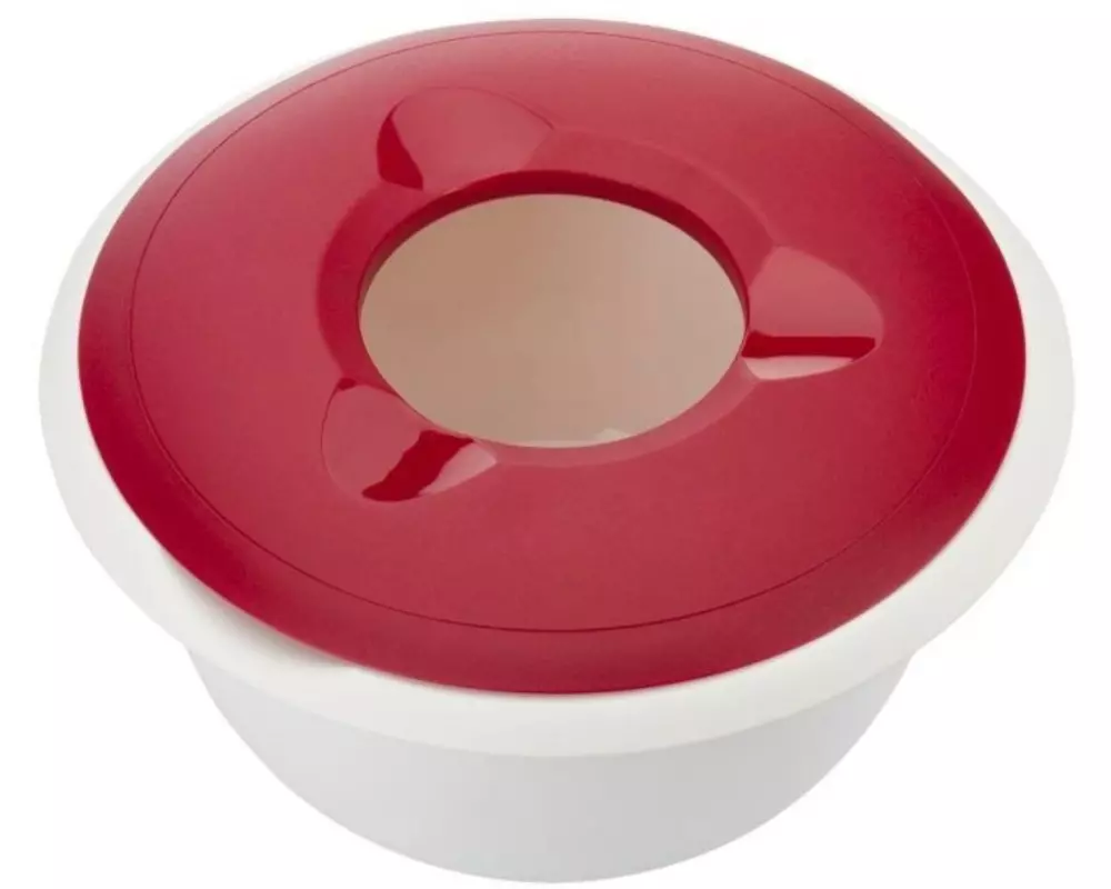 Westmark Rührschüssel mit Spritzschutz, rot, 2.5 lt