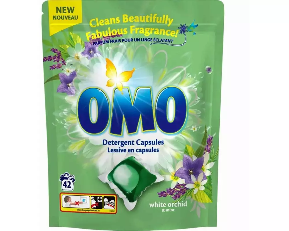 Omo Waschmittel Kapseln Blumenweiss Orchideen 42 Stück