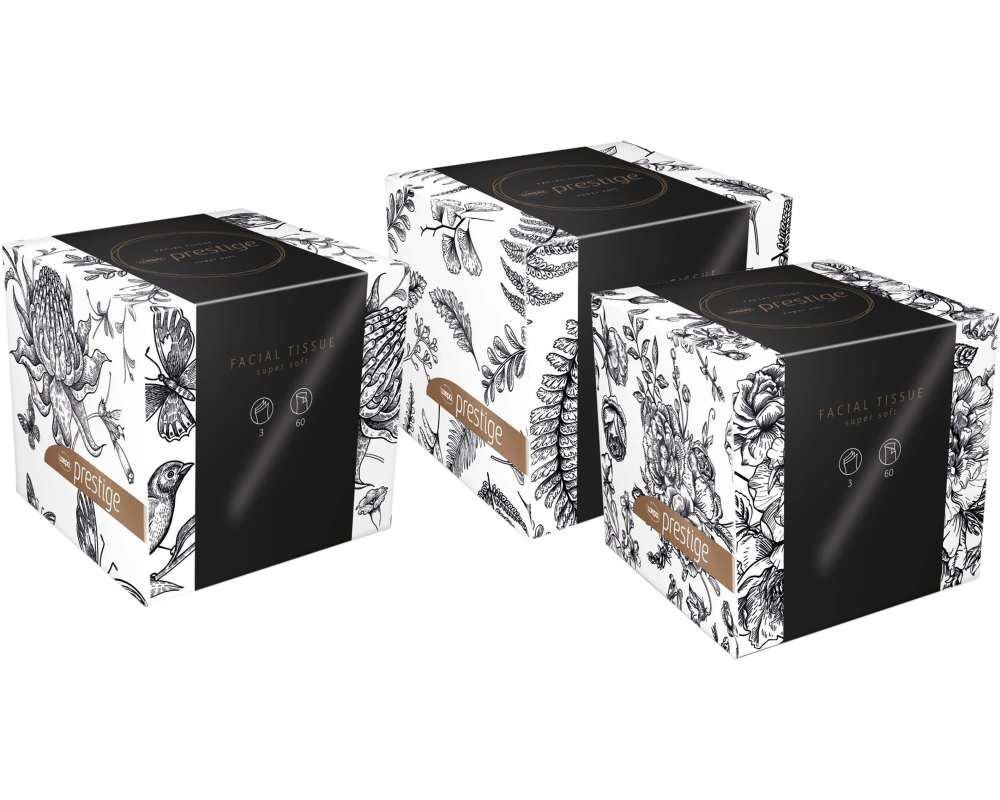 SATINO Kosmetiktücher Cube 210600 Prestige, 60 Tücher