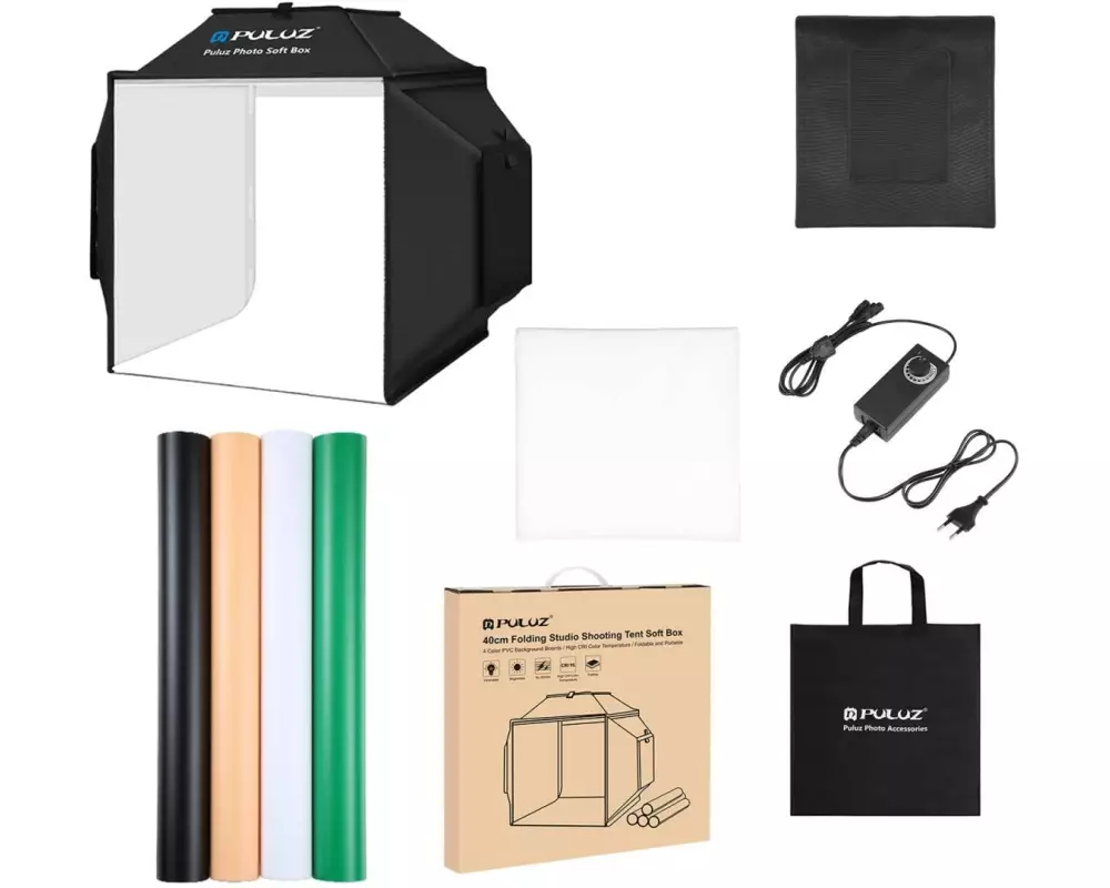 Puluz 40 cm Fotostudio mit LED Beleuchtung