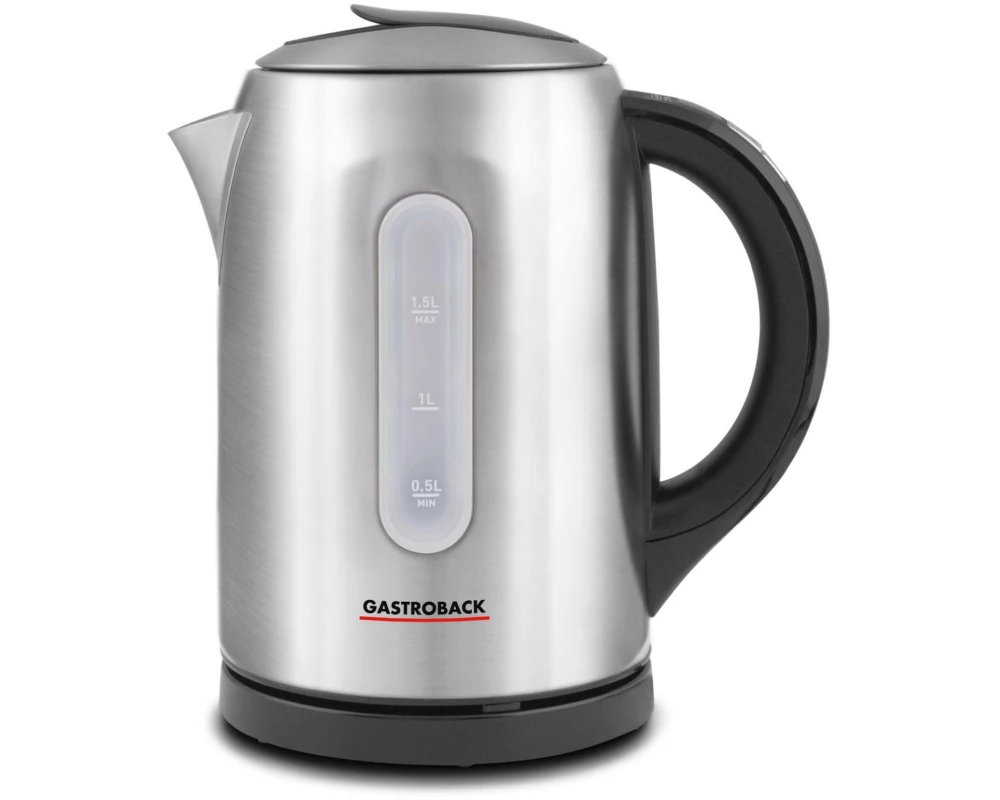 Gastroback Wasserkocher Colour Vision Pro 1.5 l, Silber