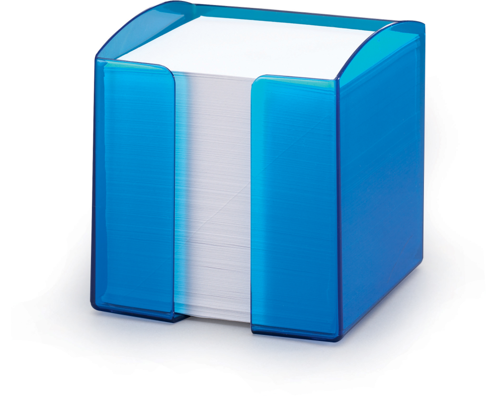 DURABLE Zettelbox Trend 10x10cm 1701682540 blau-transp.