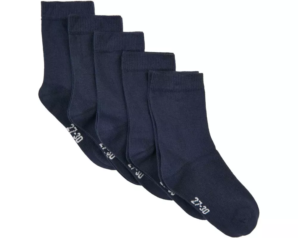 minymo Socken Uni 5er Set Dark Navy Gr. 15/18